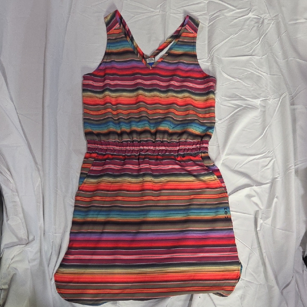 Kavu Multicolor Striped V-Neck Dress